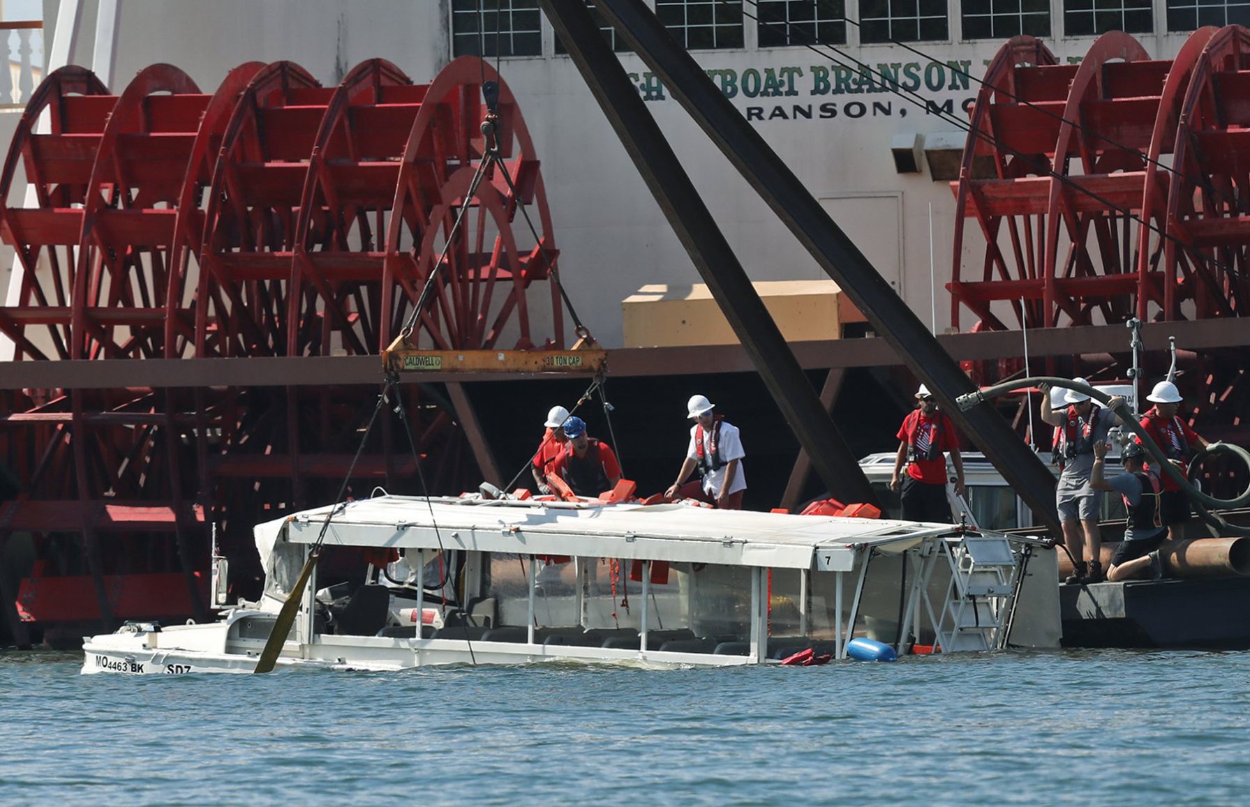 Duck Boat recovered from the bottom of Table Rock Lake